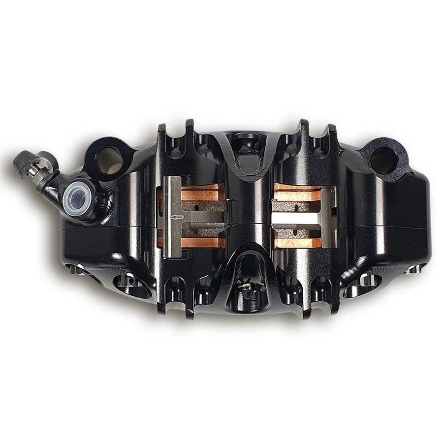 Galespeed Elaborate Radialbremszange gefräst rechts mit 108 mm Aufnahmeabstand 34/30 mm Kolben oben