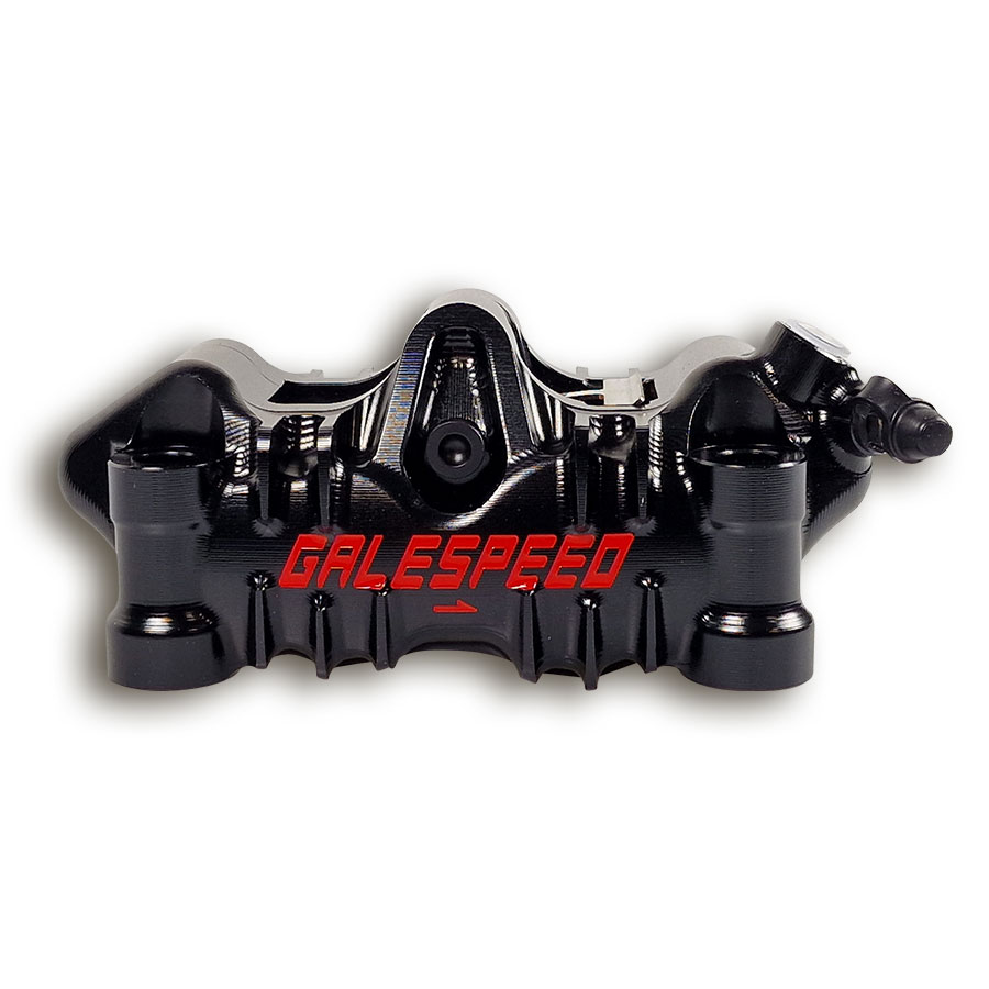 Seitenansicht Galespeed Elaborate Radialbremszange gefräst rechts mit 100 mm Aufnahmeabstand 34/30 mm Kolben