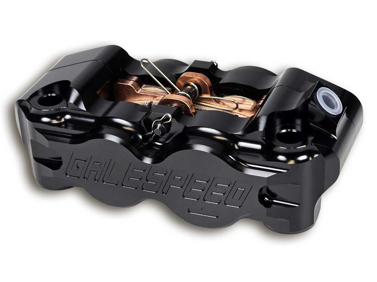 Gale Speed Billet Radialbremszange 108 mm Aufnahme 34/30 mm Kolben rechts schwarz