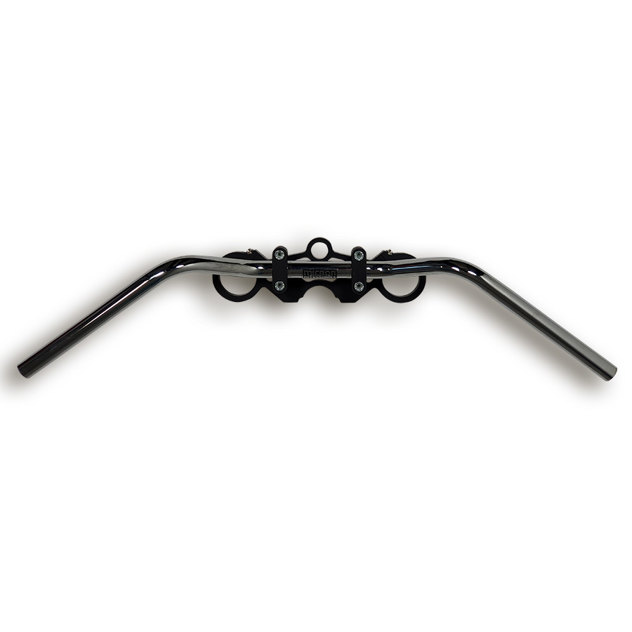 Micron Lenker Yamaha Stil chrom Montagebeispiel von oben