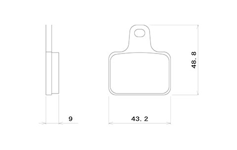 Masse Galespeed Bremsbelagsatz für Galespeed Bremszangen für hinten mit 30 mm Kolbendurchmesser