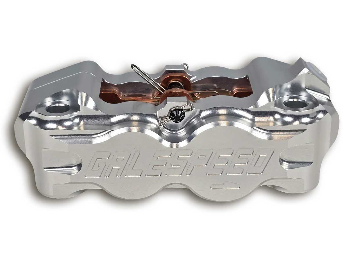 Gale Speed Billet Radialbremszange 108 mm Aufnahme 34/30 mm Kolben rechts seitlich