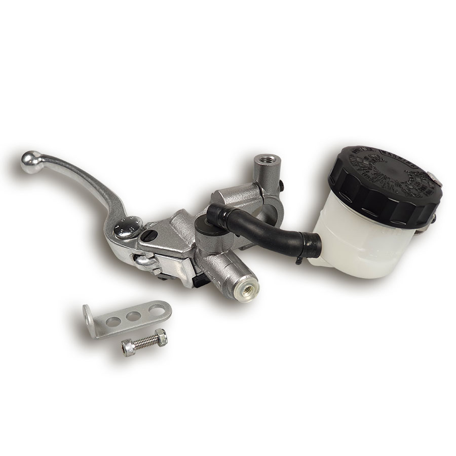 Nissin Bremspumpe mit 14 mm Kolbendurchmesser silber seitlich