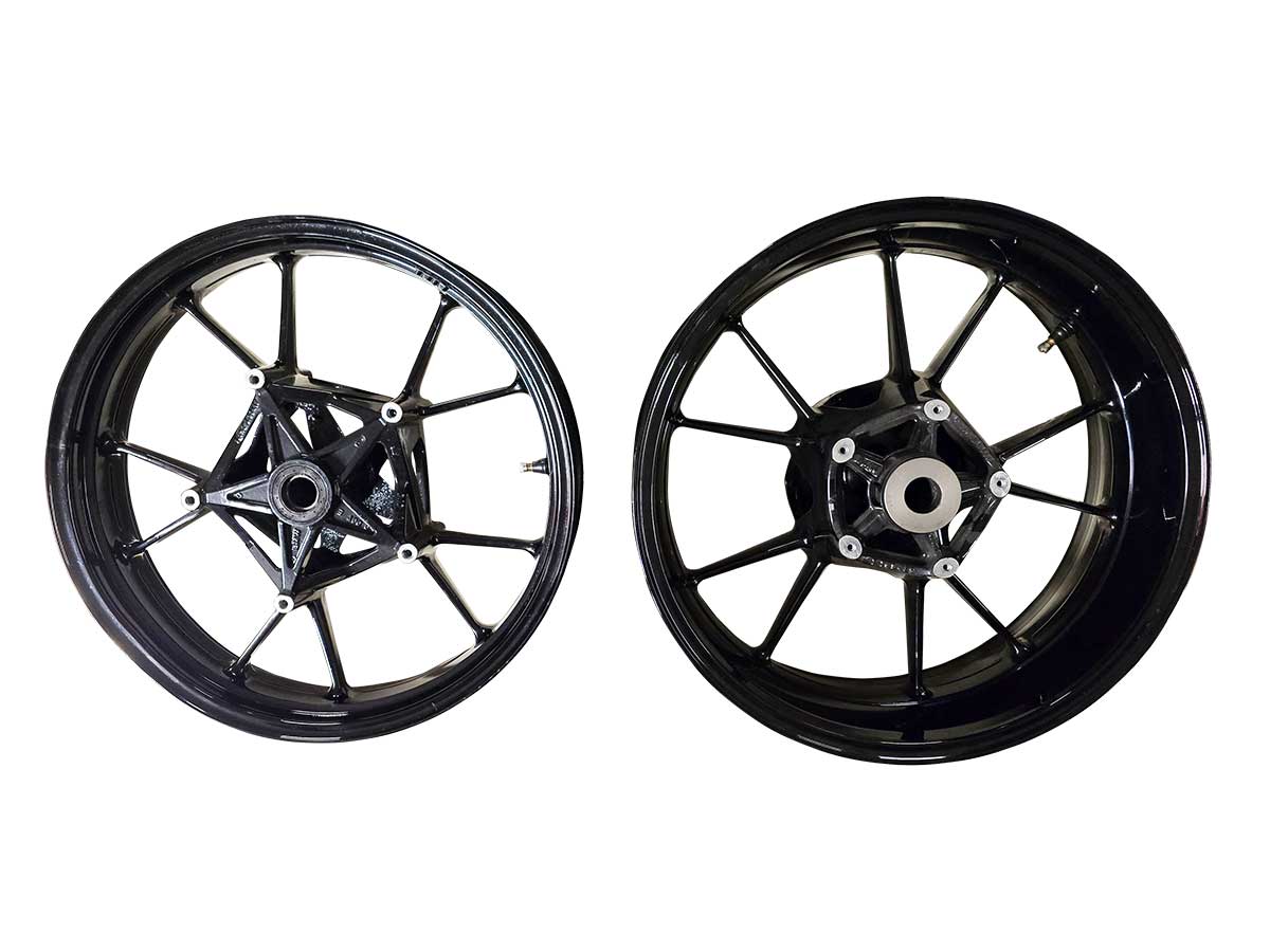 Vorder- und Hinterradfelge für BMW S 1000 RR 2010-17 S1000R 2014-15 schwarz, gebraucht
