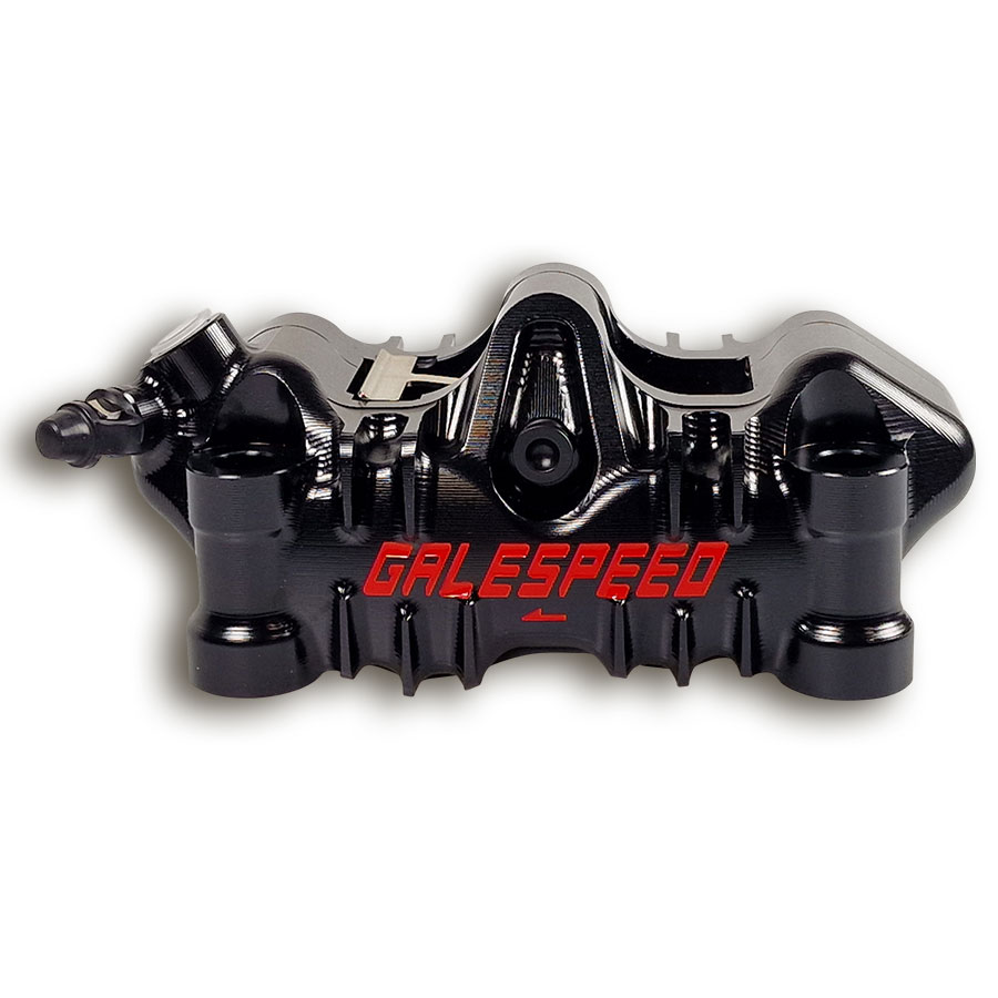 Seitenansicht Galespeed Elaborate Radialbremszange gefräst links mit 100 mm Aufnahmeabstand 34/30 mm Kolben