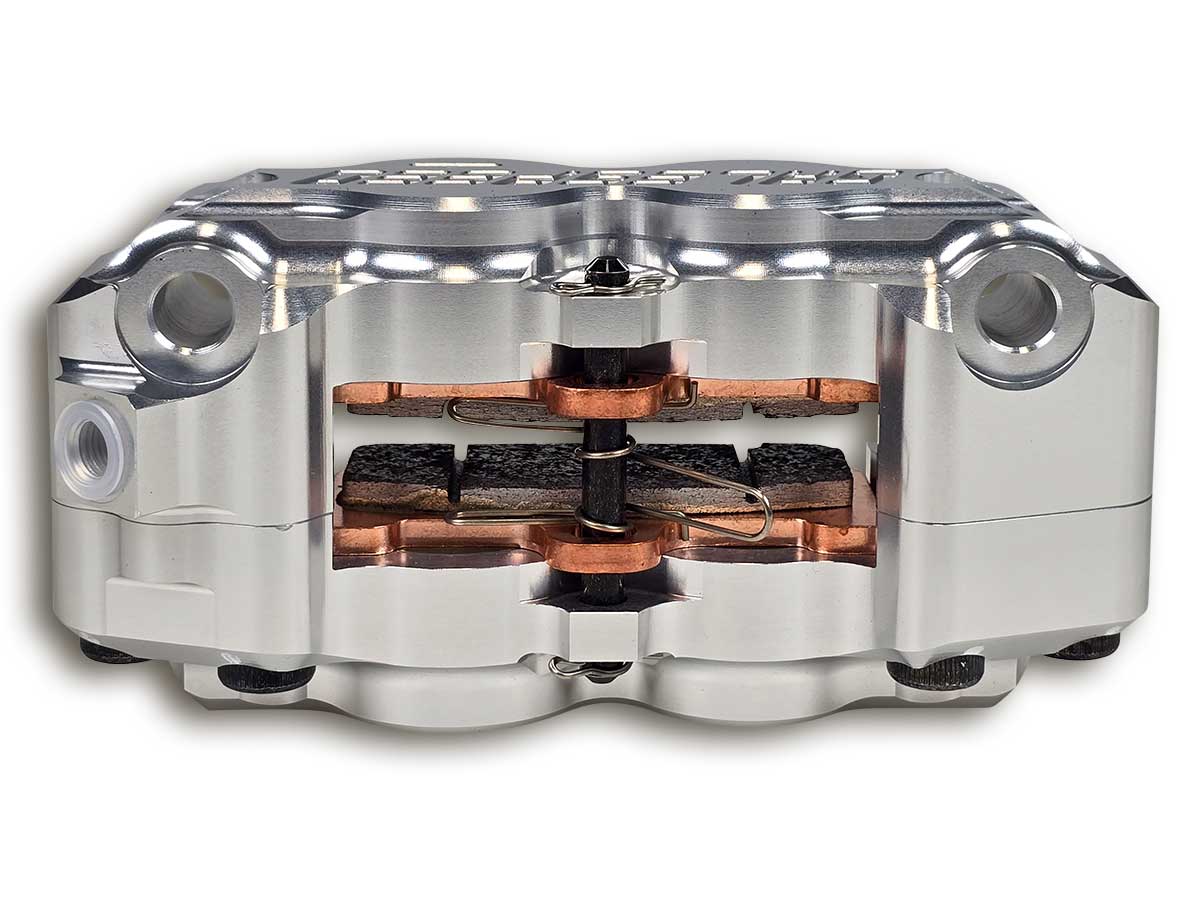 Gale Speed Billet Radialbremszange 108 mm Aufnahme 34/30 mm Kolben rechts von oben