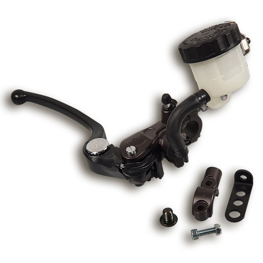 Nissin Radialbremspumpe mit 17 mm Kolbendurchmesser mit braunem Gehäuse