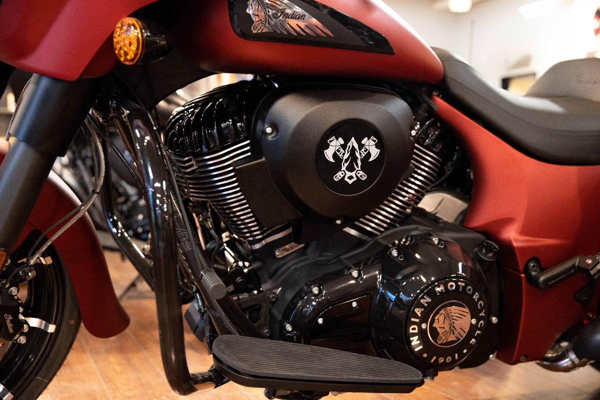 Luftfiltermodifikation für Indian TS 111 und 116 Modelle 2014-2021 montiert