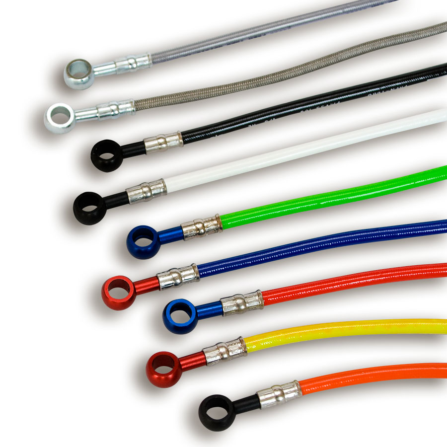 Fren Tubo Stahflexbremsleitungen mit 4 verschiedenen Fittingfarben