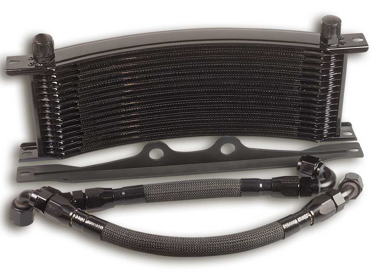 Active Ölkühlerkit BMW R nine T 2014-2016 rund, schwarz, 16 Reihen groß