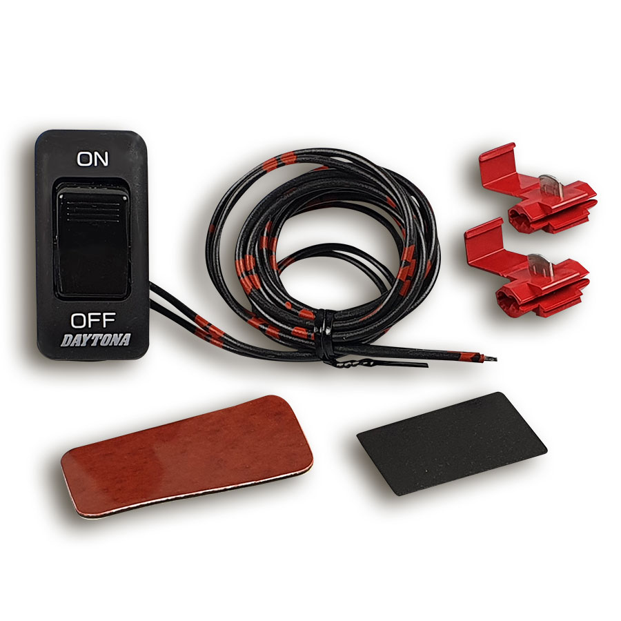 Lenkerschalter Ein/Aus schwarz universal für 22 mm Lenker Lieferumfang