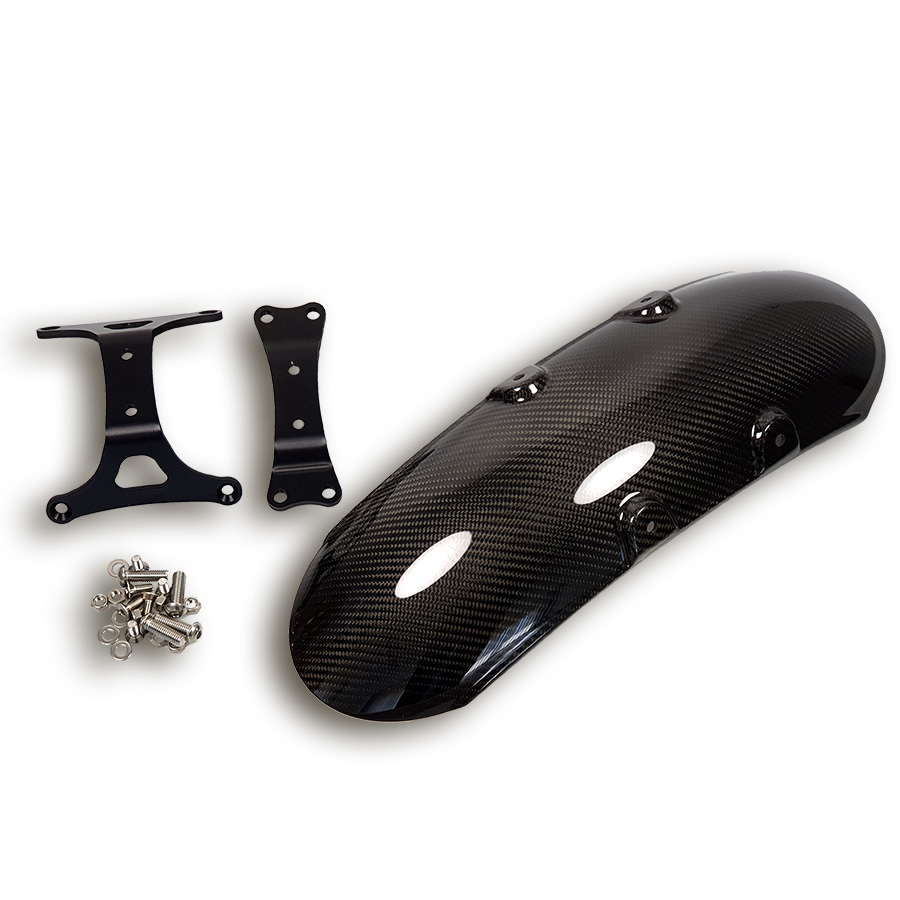 Active Carbonschutzblech glänzend für BMW R nine T Pure und Racer 2017-19 Lieferumfang