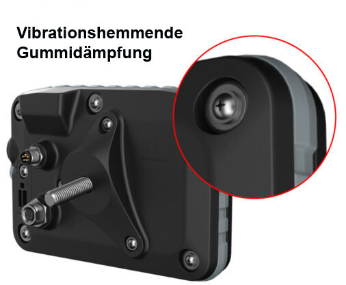 Gummilagerung des Gehäuses des START Plus Dashboard mit Tacho, Drehzahlmesser und GPS Laptimer