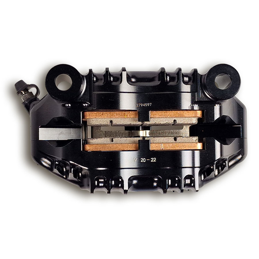 Galespeed Elaborate Radialbremszange gefräst links mit 100 mm Aufnahmeabstand 34/30 mm Kolben von unten