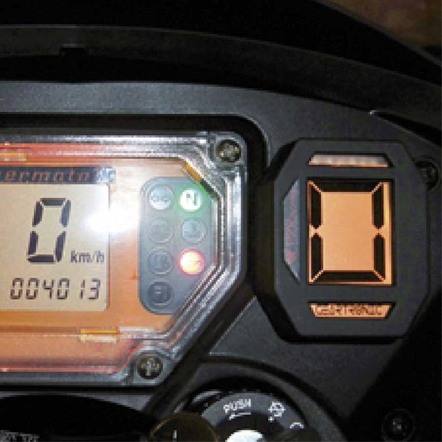 Geartronic² Ganganzeige mit Schaltblitz Hintergrundfarbe an KTM