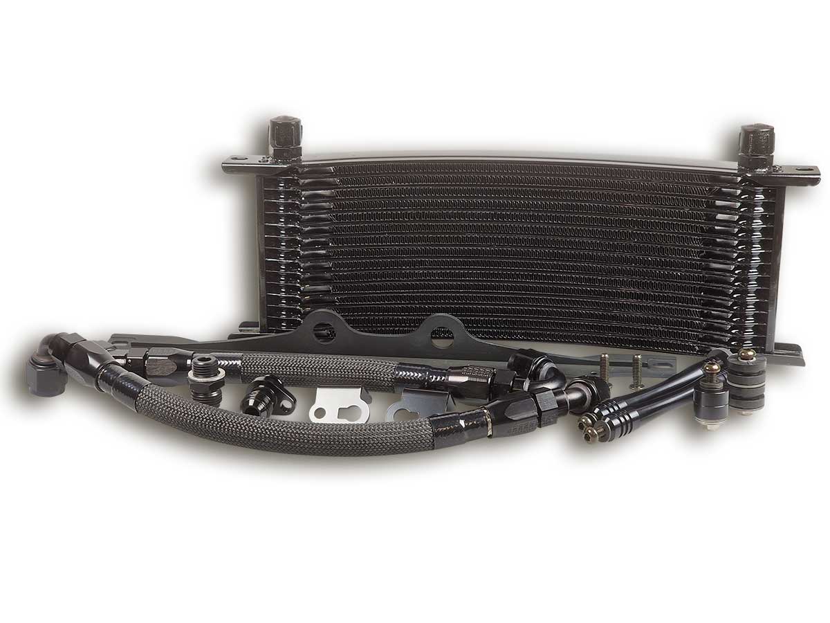 Lieferumfang Active Ölkühlerkit BMW R nine T 2014-2016 rund, schwarz, 16 Reihen