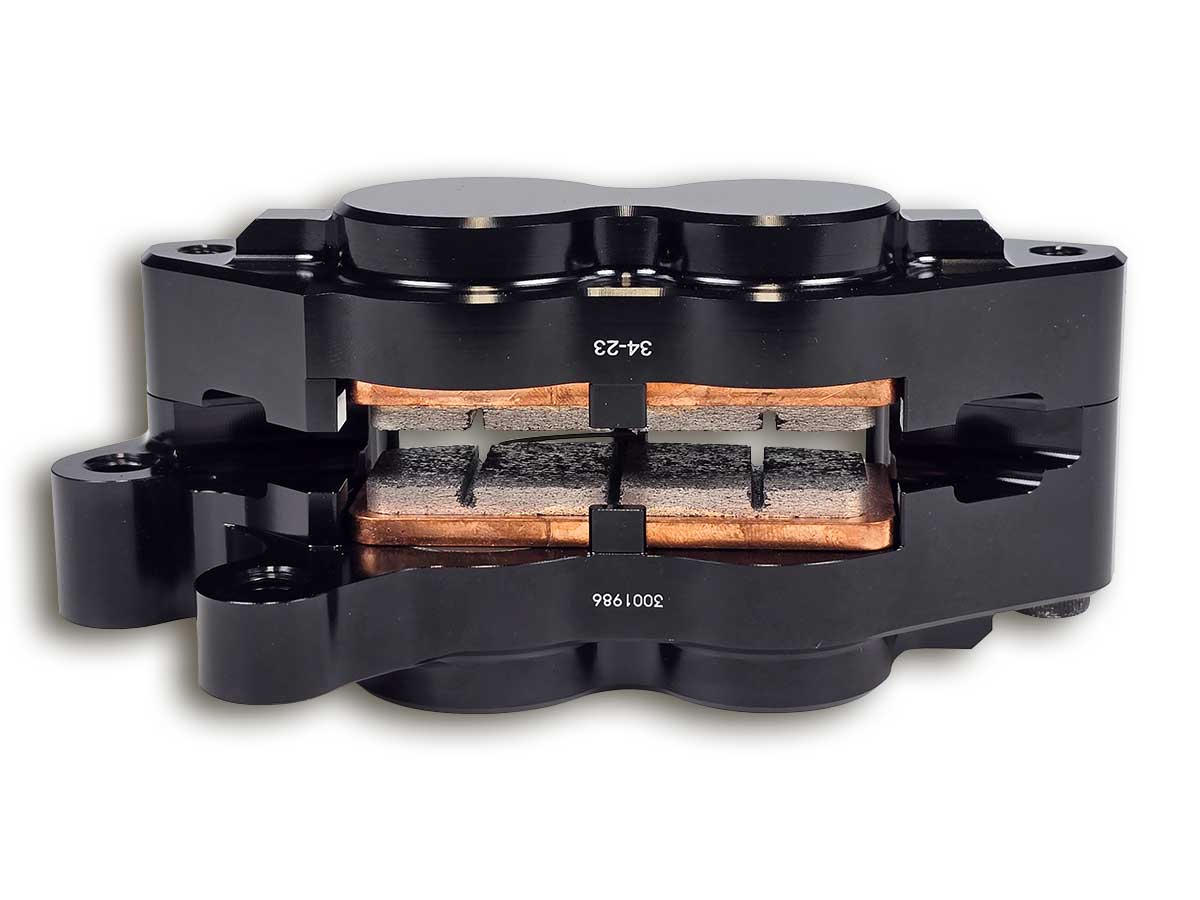 Gale Speed Billet Axialbremszange rechts 40 mm Aufnahme  34/30 mm Kolben von unten