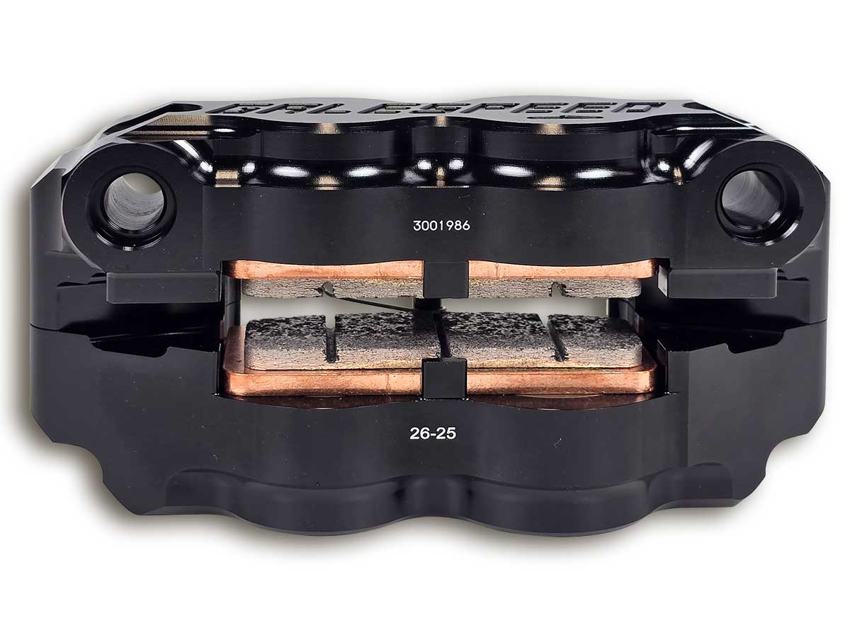 Gale Speed Billet Radialbremszange 108 mm Aufnahme 34/30 mm Kolben rechts von unten