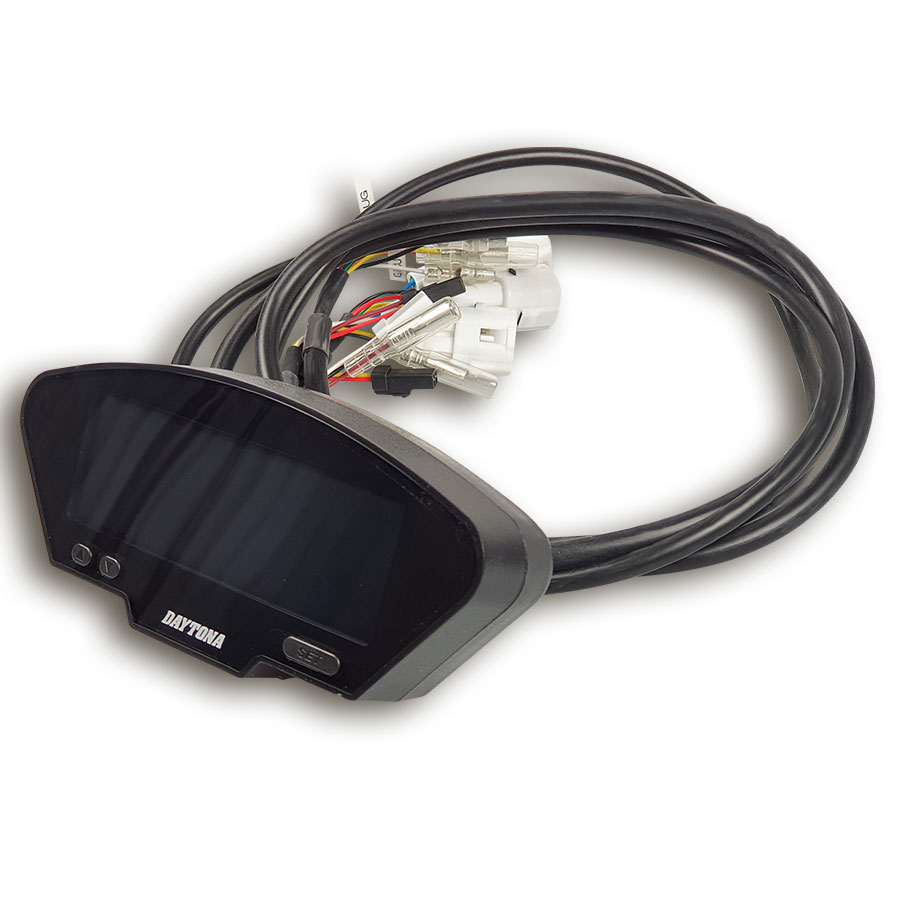 DEVA Multifunktionscockpit schwarz mit Tacho, Drehzahlmesser, Ganganzeige, Uhr, LEDs