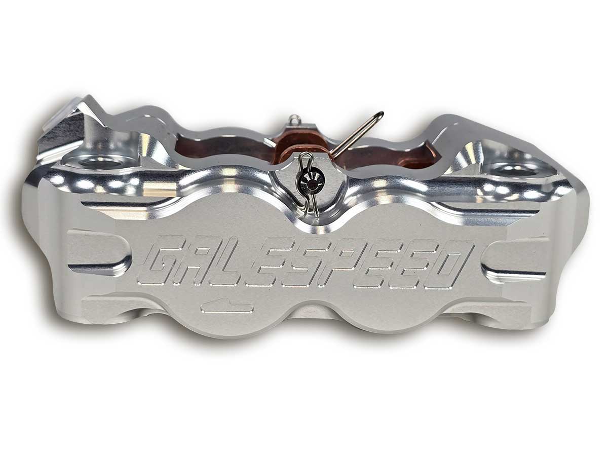 Gale Speed Billet Radialbremszange 108 mm Aufnahme 34/30 mm Kolben links silber