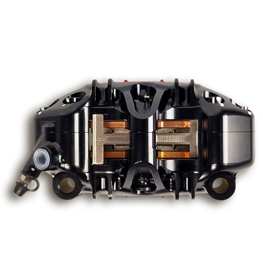 Galespeed Elaborate Radialbremszange gefräst links mit 100 mm Aufnahmeabstand 34/30 mm Kolben von oben
