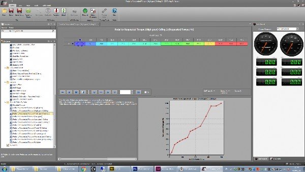 Screenshot der Software zum Power Vision 3 zur Abstimmung der Yamaha Wolverine X2 und X4