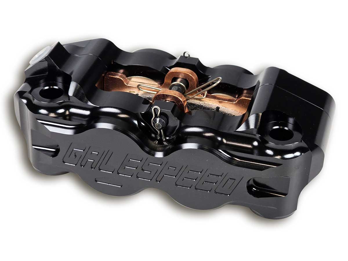 Gale Speed Billet Radialbremszange 108 mm Aufnahme 34/30 mm Kolben links schwarz