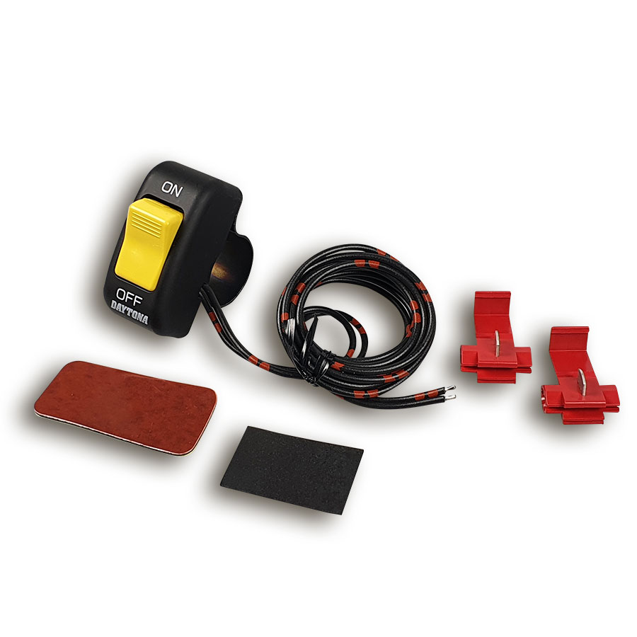 Lenkerschalter Ein-Aus gelb-schwarz universal für 22 mm Lenker Lieferumfang