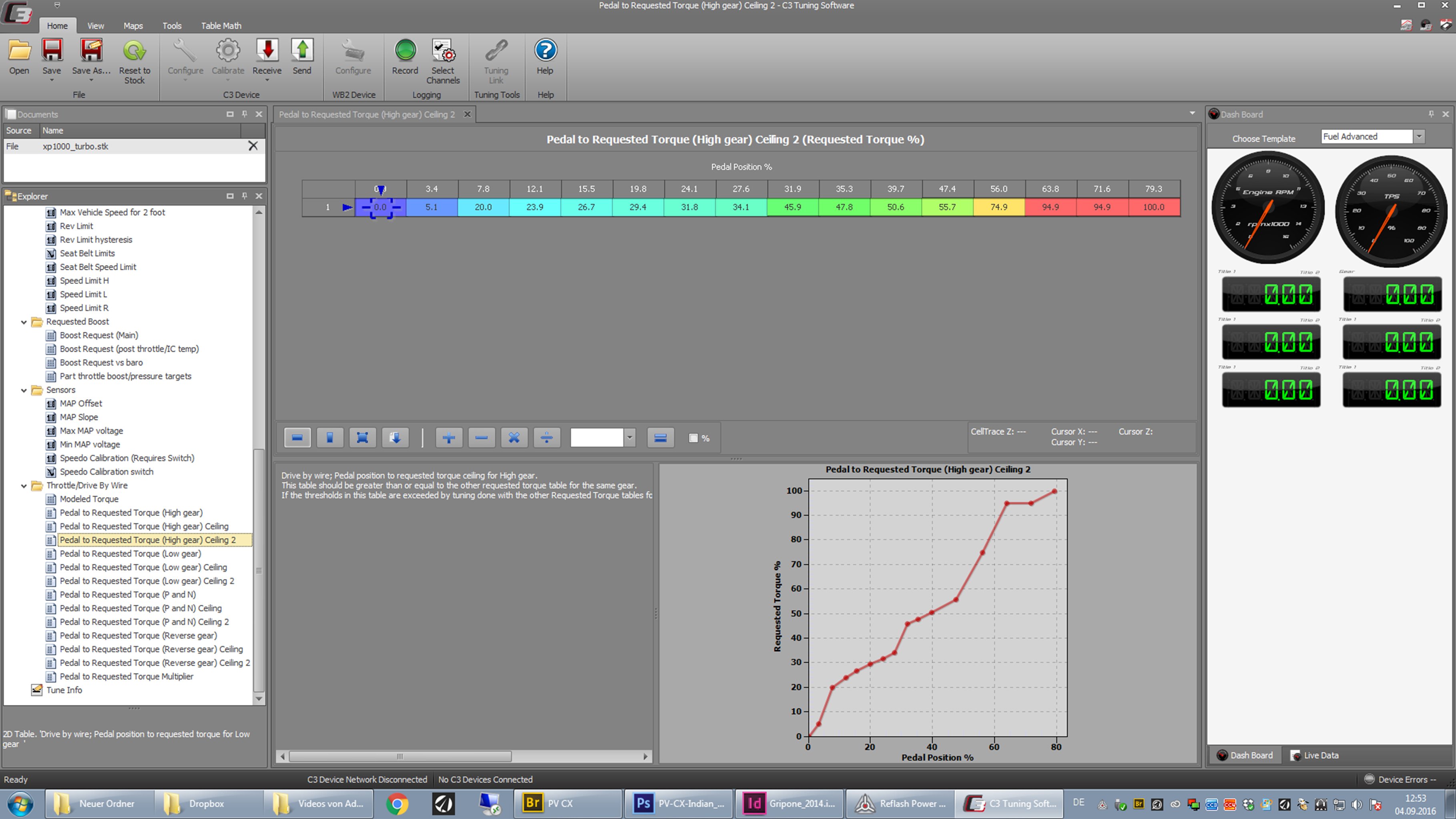 Software zum Power Vision 3 Flashtool zur Abstimmung der Polaris RZR 1000 / S / 4 2016- Modelle