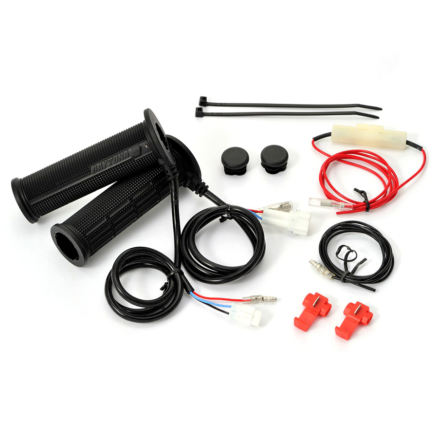 Lieferumfang Daytona Heizgriffe 4-stufig mit integriertem Schalter und LED-Anzeige